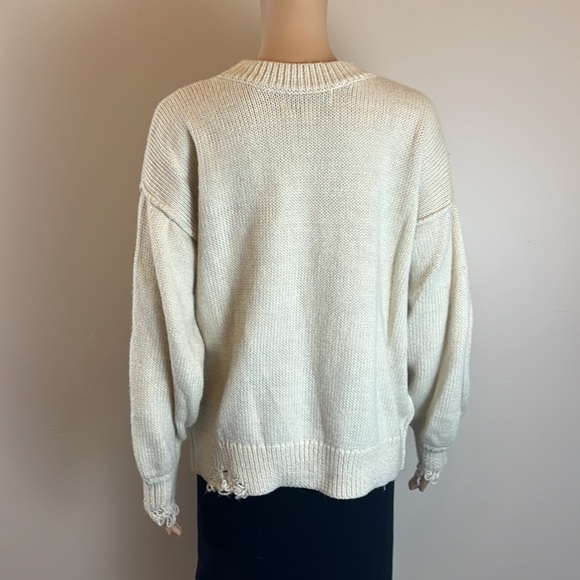 Wildfox Let's Stay Home Ivory Sweater - Picture 8 of 10